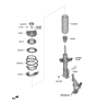 Diagram for Kia Niro EV Shock And Strut Mount - 54610G2000