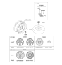 Diagram for Kia Forte Wheel Cover - 52970M7000