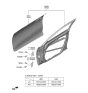 Diagram for Kia Forte Door Hinge - 793151Y000