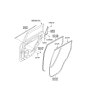 Diagram for 2011 Kia Soul Door Seal - 831402K001