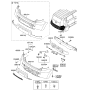 Diagram for 2010 Kia Soul Bumper - 866112K000