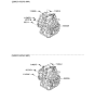 Diagram for 2011 Kia Soul Transmission Assembly - 4500023470