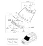 Diagram for Kia Soul Windshield - 861102K040