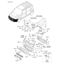 Diagram for Kia Soul Bumper - 865112K000