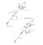 Diagram for 2010 Kia Soul Steering Shaft - 564002K100