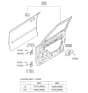 Diagram for 2017 Kia Soul Door Hinge - 793102K000