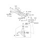 Diagram for 2011 Kia Soul Front Cross-Member - 624002K400