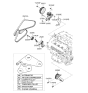 Diagram for 2008 Kia Amanti Drive Belt - 252123C100