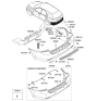 Diagram for 2006 Kia Sorento Bumper - 866113E500