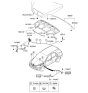 Diagram for 2008 Kia Sorento Lift Support - 811813E002