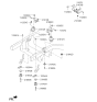 Diagram for 2012 Kia Borrego Engine Mount Bracket - 218153E500