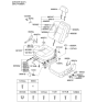 Diagram for 2006 Kia Sorento Seat Cover - 883603E160KW2