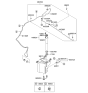 Diagram for 2006 Kia Sorento Washer Reservoir - 986113E200