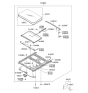 Diagram for 2003 Kia Sorento Sunroof - 816103E000