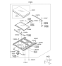 Diagram for 2008 Kia Sorento Sunroof - 816103E000