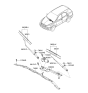 Diagram for 2008 Kia Sorento Wiper Blade - 983603E530