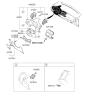 Diagram for 2010 Kia Sportage Steering Column Cover - 848553W020GAH