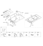 Diagram for 2013 Kia Sportage Sun Visor - 852103W130ED