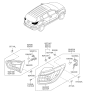 Diagram for 2011 Kia Sportage Back Up Light - 924063W000