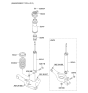 Diagram for 2014 Kia Sportage Coil Spring Insulator - 553412L000