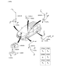 Diagram for 2012 Kia Sportage ABS Sensor - 956713W300