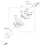 Diagram for 2011 Kia Sportage Steering Wheel - 561113W100GAH