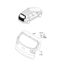 Diagram for 2012 Kia Sorento Liftgate Hinge - 797102E000