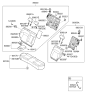 Diagram for 2010 Kia Sportage Armrest - 899003W010ATA