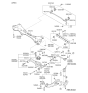 Diagram for 2010 Kia Sportage Sway Bar Kit - 555103W000