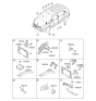 Diagram for 2012 Kia Sportage Air Bag Sensor - 959202S000