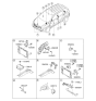 Diagram for 2010 Kia Sportage Air Bag Sensor - 959202S000