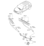 Diagram for Kia Wiper Arm - 983103W000
