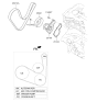 Diagram for 2016 Kia Forte Koup Drive Belt - 252122E020