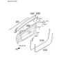 Diagram for 2017 Kia Forte Door Seal - 82130A7000