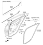 Diagram for 2015 Kia Forte Weather Strip - 83210A7510