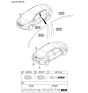 Diagram for 2015 Kia Forte Emblem - 86310A7050