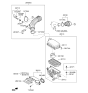 Diagram for 2015 Kia Forte Air Intake Coupling - 28210A2550