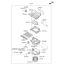 Diagram for Kia Cabin Air Filter - 971332H001