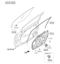 Diagram for Kia Forte Koup Window Run - 82530A7000