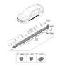 Diagram for 2021 Kia K5 Door Moldings - 877E1L2000