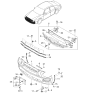 Diagram for 2003 Kia Spectra Bumper - 0K2B150031XX