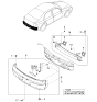 Diagram for 2003 Kia Spectra Bumper - 0K2DJ50220XX