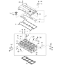 Diagram for 2000 Kia Spectra Cylinder Head - 221002Y100