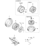 Diagram for 2001 Kia Spectra Spare Wheel - K9965U15540