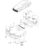 Diagram for 2002 Kia Spectra Bumper - 0K2S150031XX