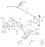 Diagram for 2002 Kia Spectra Sway Bar Kit - 0K2N134151B