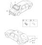 Diagram for 2000 Kia Sephia Windshield - 0K2A363900