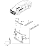 Diagram for 2003 Kia Spectra Radiator Support - 0K2SA53100A