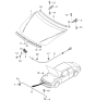 Diagram for 2002 Kia Spectra Hood Latch - 0K2SA56620