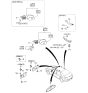 Diagram for 2004 Kia Spectra Car Mirror - 876112D000